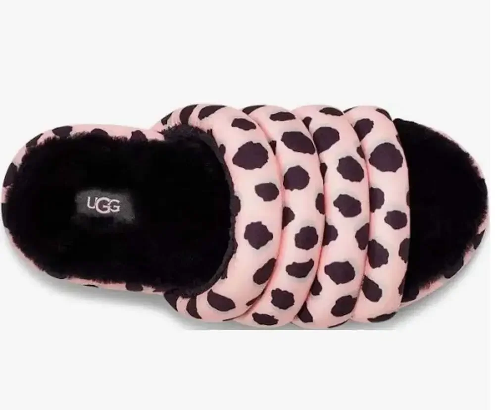 UGG Maxi Slide Cheetah Print Platform Sandals